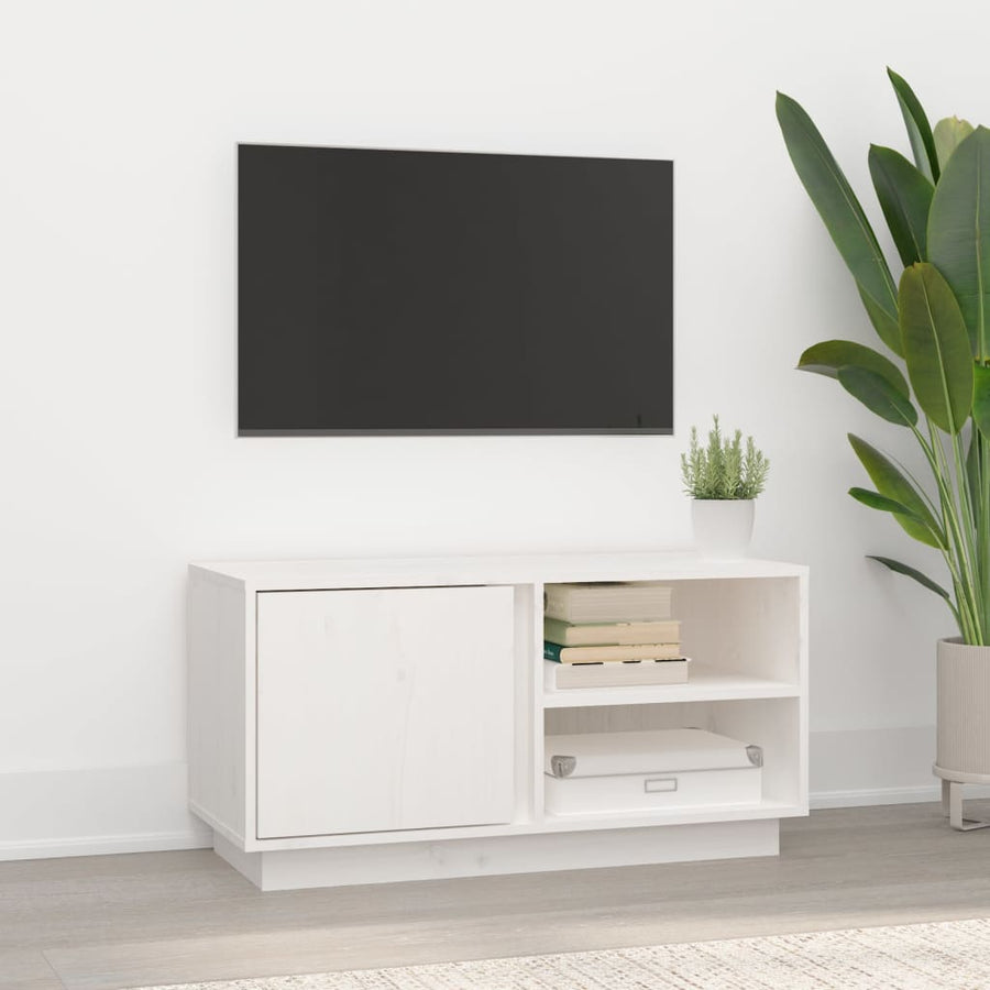 Comodă Tv, , 80X35X40,5 Cm, Lemn Masiv De Pin
