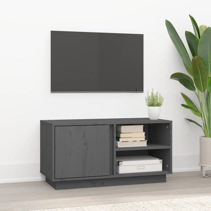Comodă Tv, , 80X35X40,5 Cm, Lemn Masiv De Pin
