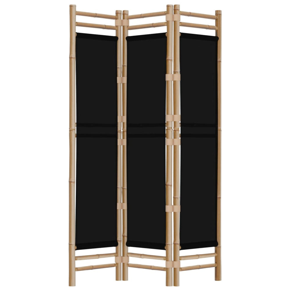 Separator De Cameră Pliabil Cu 3 Panouri 120 Cm Bambus Și Pânză