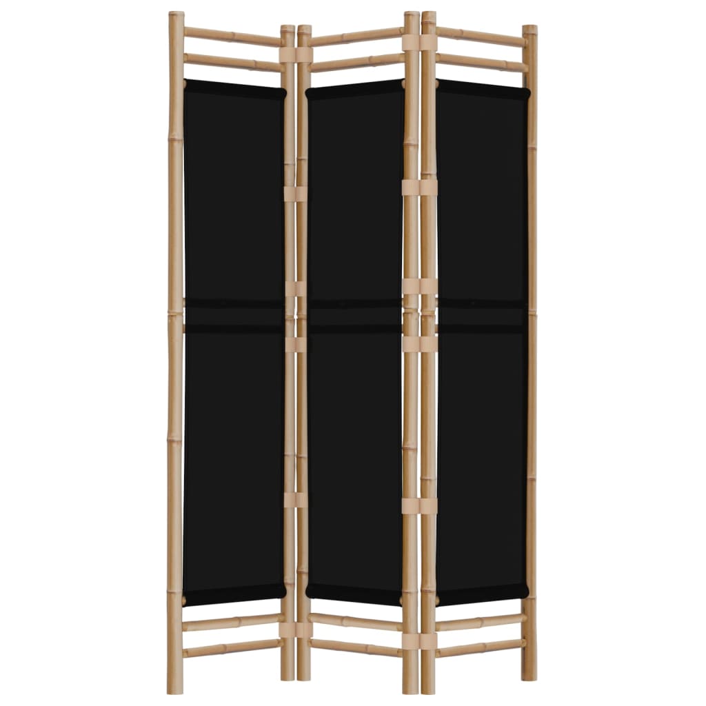 Separator De Cameră Pliabil Cu 3 Panouri 120 Cm Bambus Și Pânză