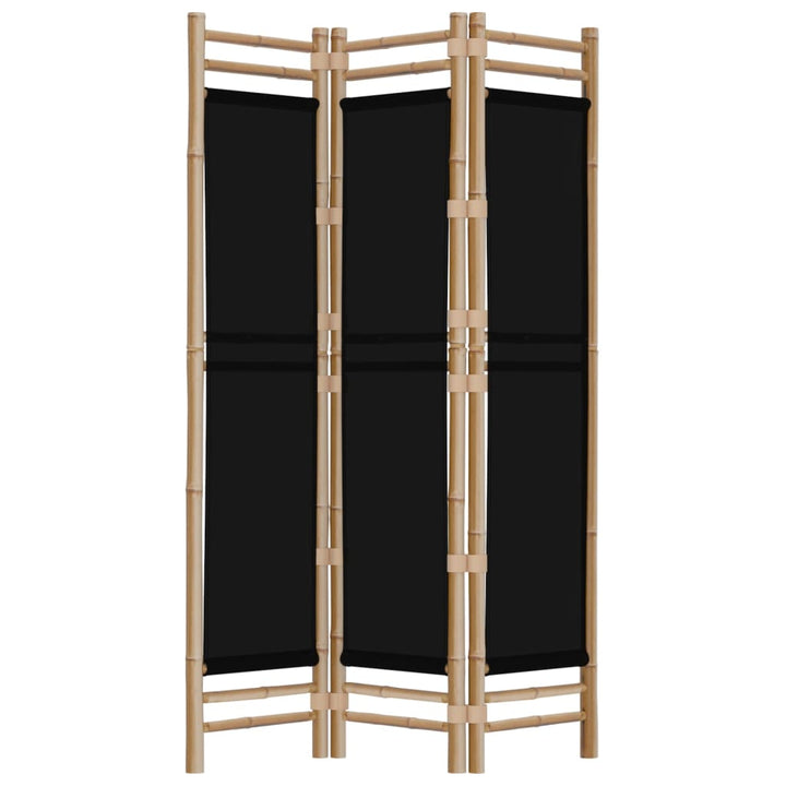 Separator De Cameră Pliabil Cu 3 Panouri 120 Cm Bambus Și Pânză