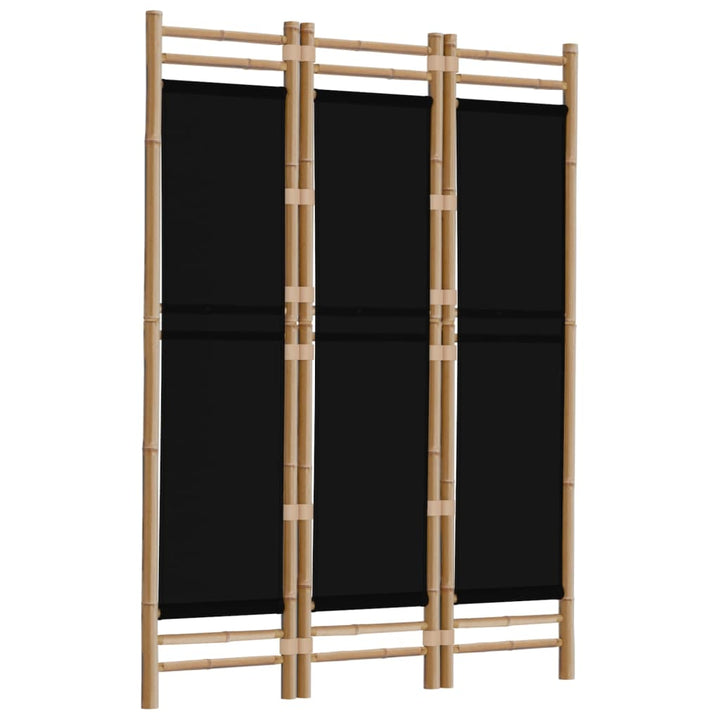 Separator De Cameră Pliabil Cu 3 Panouri 120 Cm Bambus Și Pânză