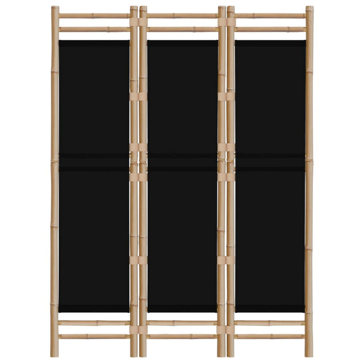 Separator De Cameră Pliabil Cu 3 Panouri 120 Cm Bambus Și Pânză