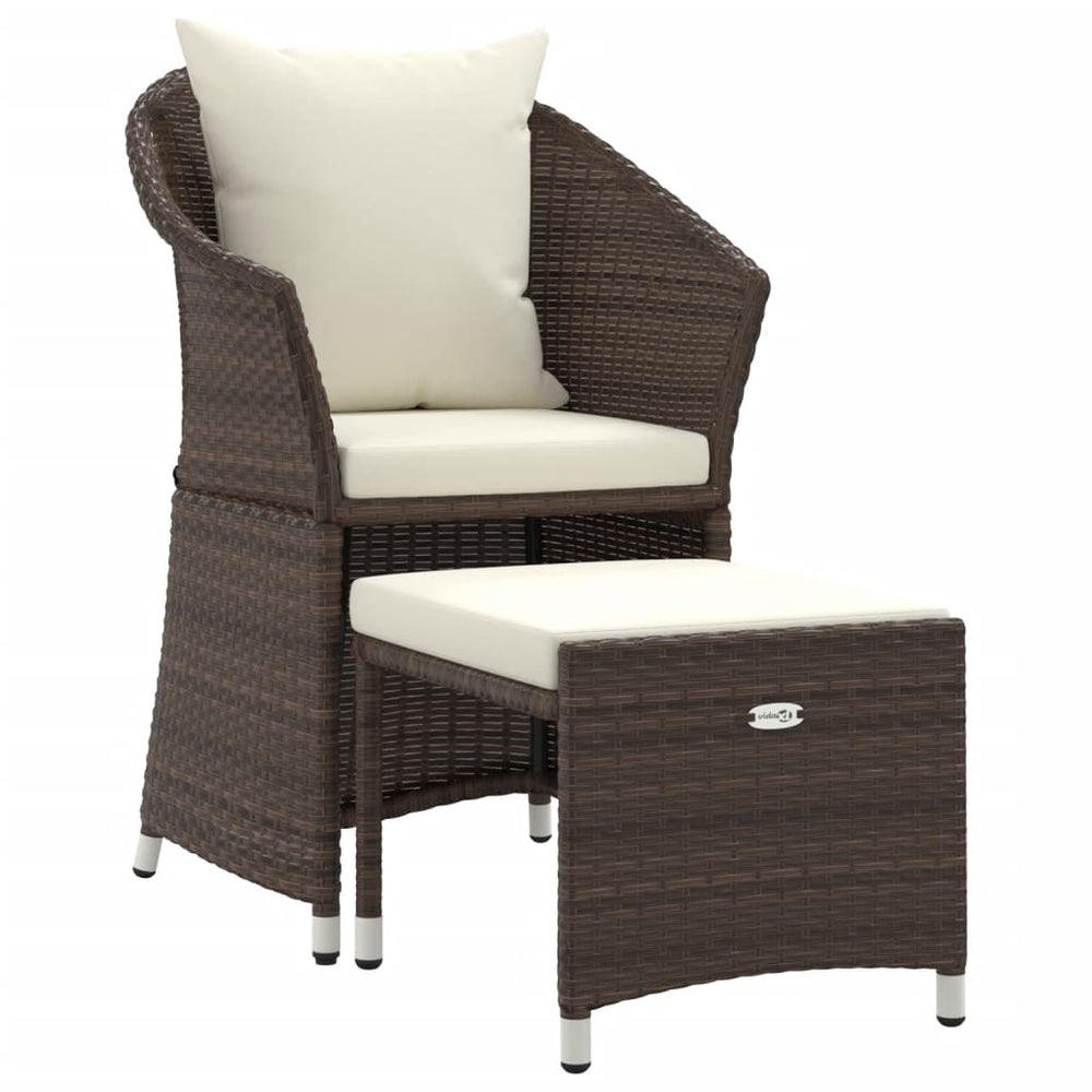 Set Mobilier De Grădină Cu Perne, 2 Piese, , Poliratan