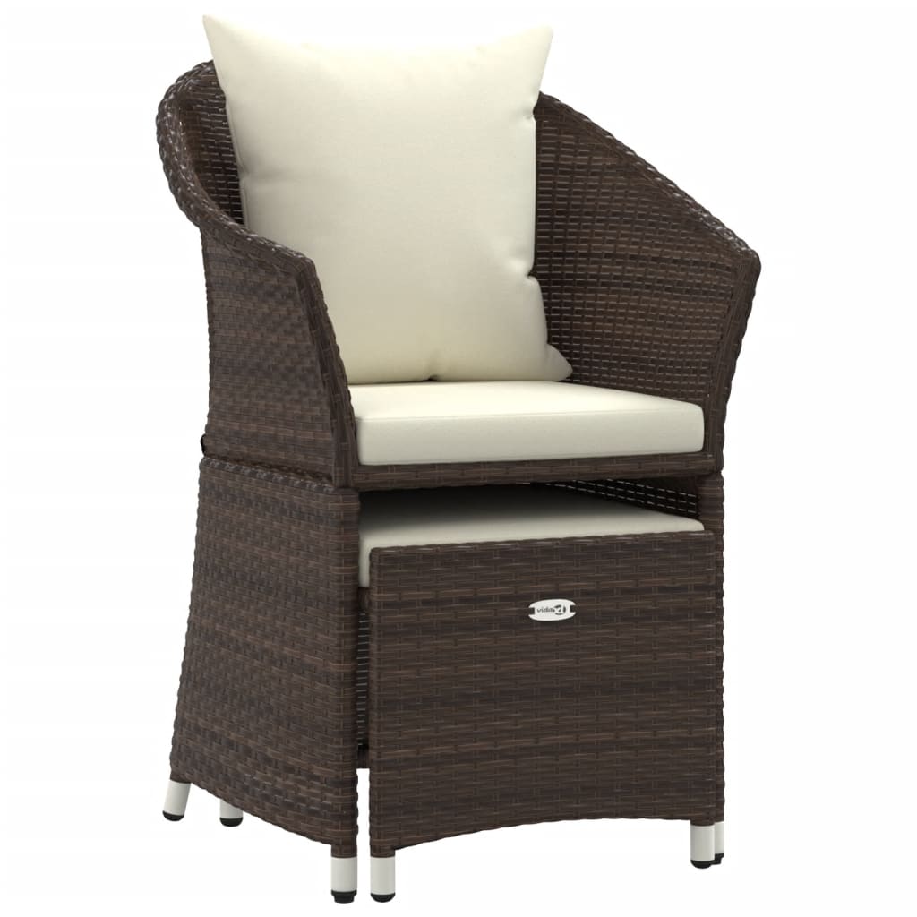 Set Mobilier De Grădină Cu Perne, 2 Piese, , Poliratan