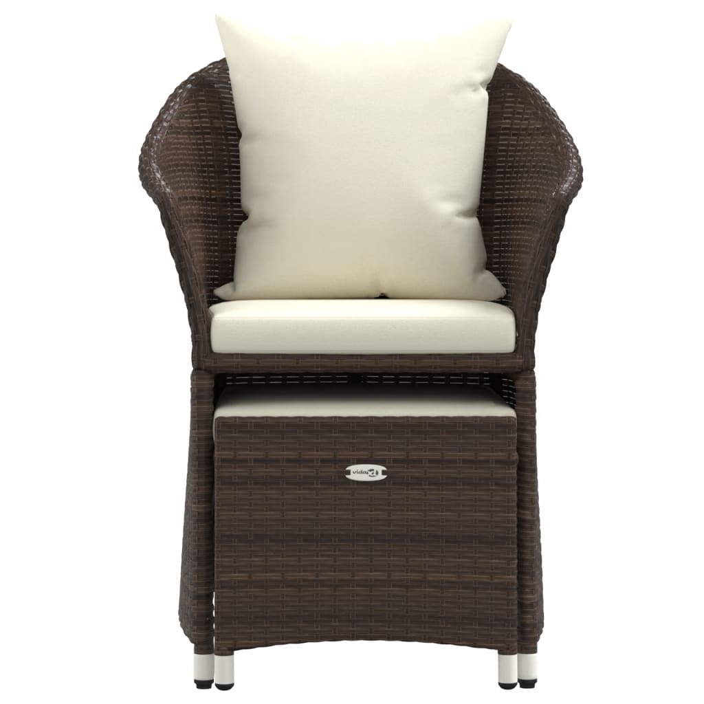 Set Mobilier De Grădină Cu Perne, 2 Piese, , Poliratan