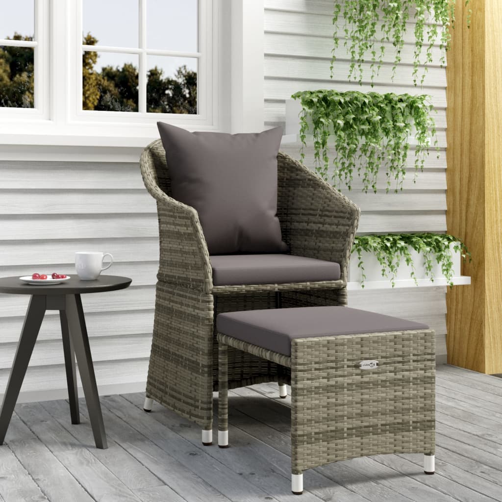 Set Mobilier De Grădină Cu Perne, 2 Piese, , Poliratan