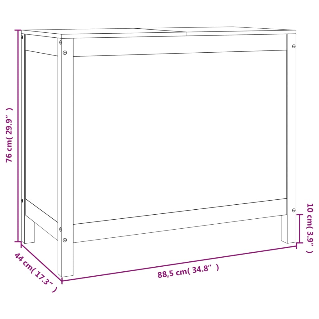 Cutie De Rufe, 88,5X44X76 Cm, Lemn Masiv De Pin