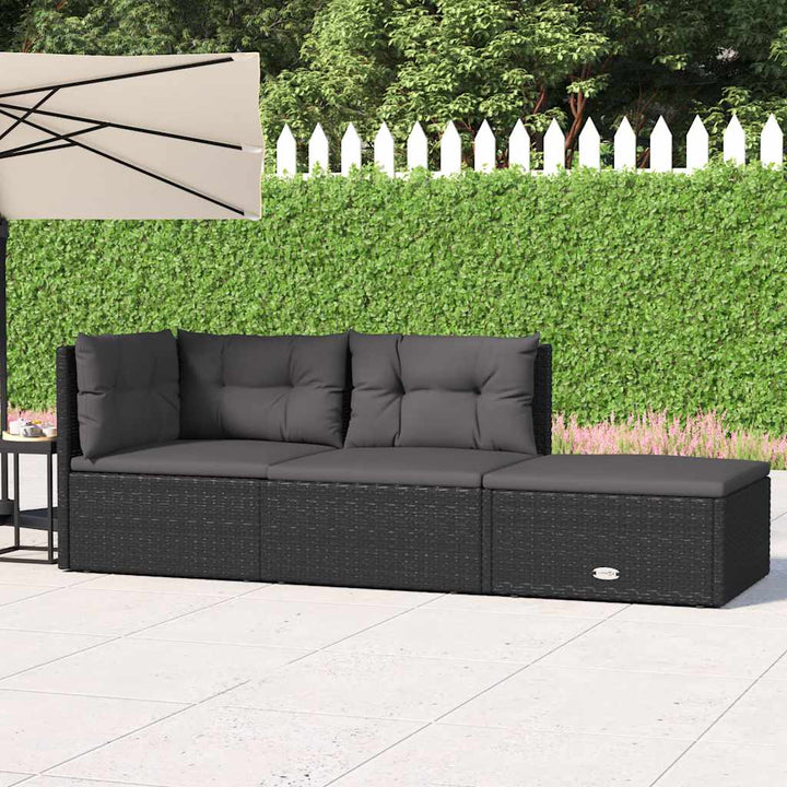 Set Mobilier De Grădină Cu Perne, 5 Piese, , Poliratan