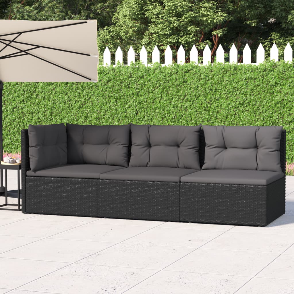 Set Mobilier De Grădină Cu Perne, 5 Piese, , Poliratan