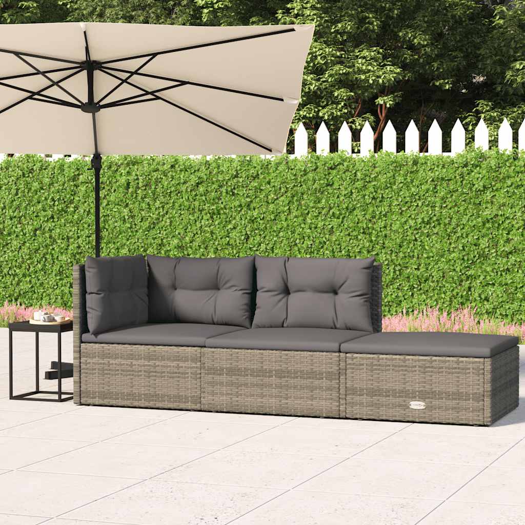 Set Mobilier De Grădină Cu Perne, 5 Piese, , Poliratan