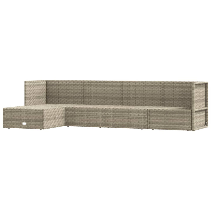 Set Mobilier De Grădină Cu Perne, 5 Piese, , Poliratan