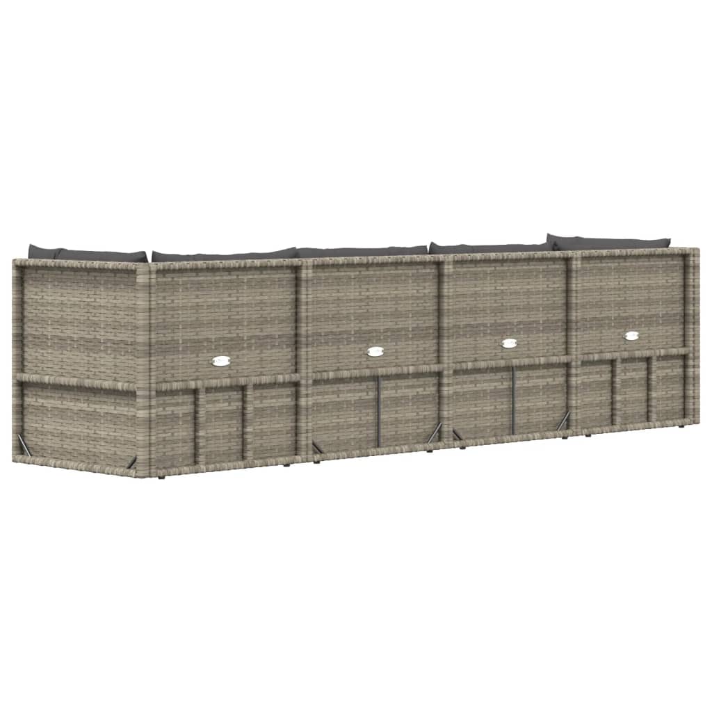 Set Mobilier De Grădină Cu Perne, 5 Piese, , Poliratan