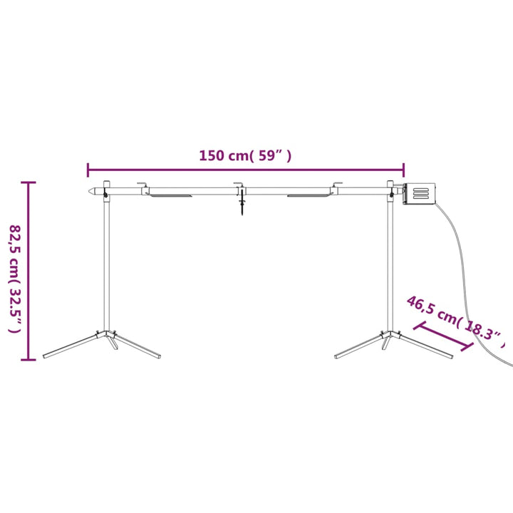 Grill Automat Cu Motor, 150X46,5X82,5 Cm, Oțel Inoxidabil
