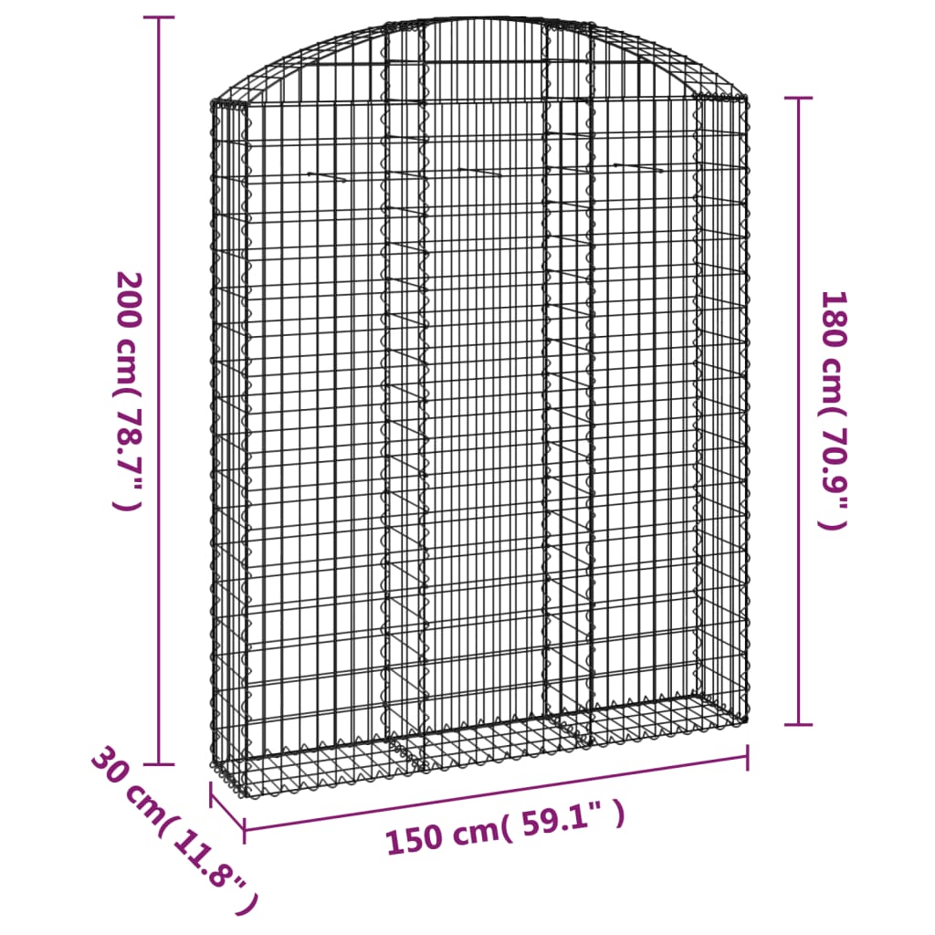 Coș Gabion Arcuit, , Fier Galvanizat