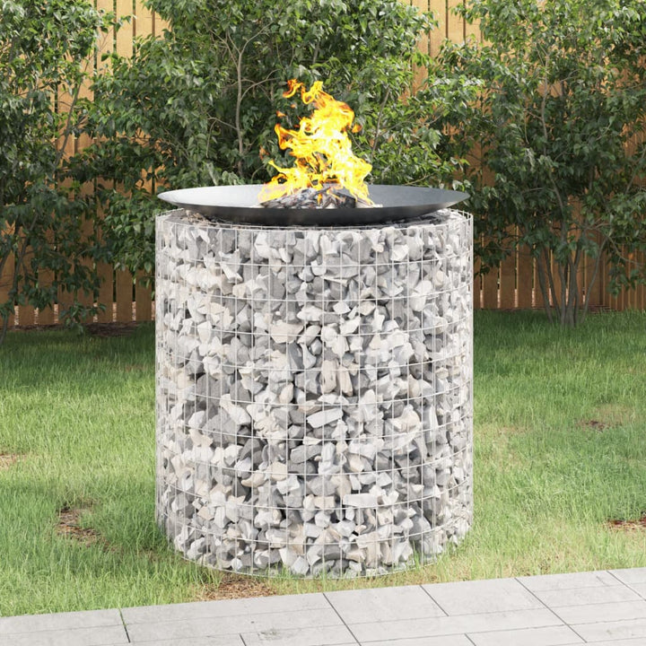 Vatră De Foc Din Gabion Ø 50 Cm Fier Galvanizat