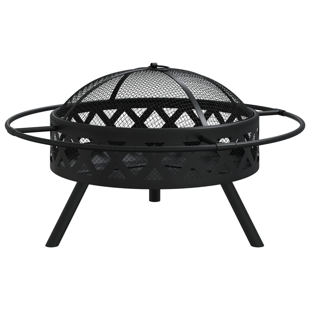 Vatră De Foc Cu Vătrai, 70 Cm, Oțel, Xxl