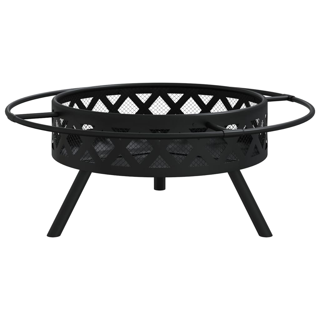 Vatră De Foc Cu Vătrai, 70 Cm, Oțel, Xxl