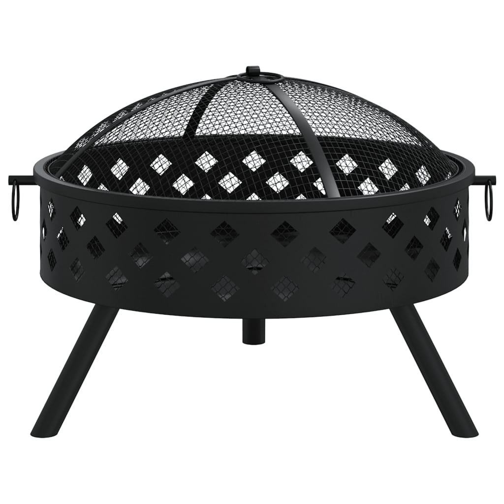 Vatră De Foc Cu Vătrai, 58 Cm, Oțel, Xxl