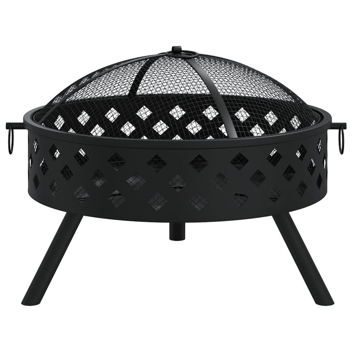 Vatră De Foc Cu Vătrai, 58 Cm, Oțel, Xxl