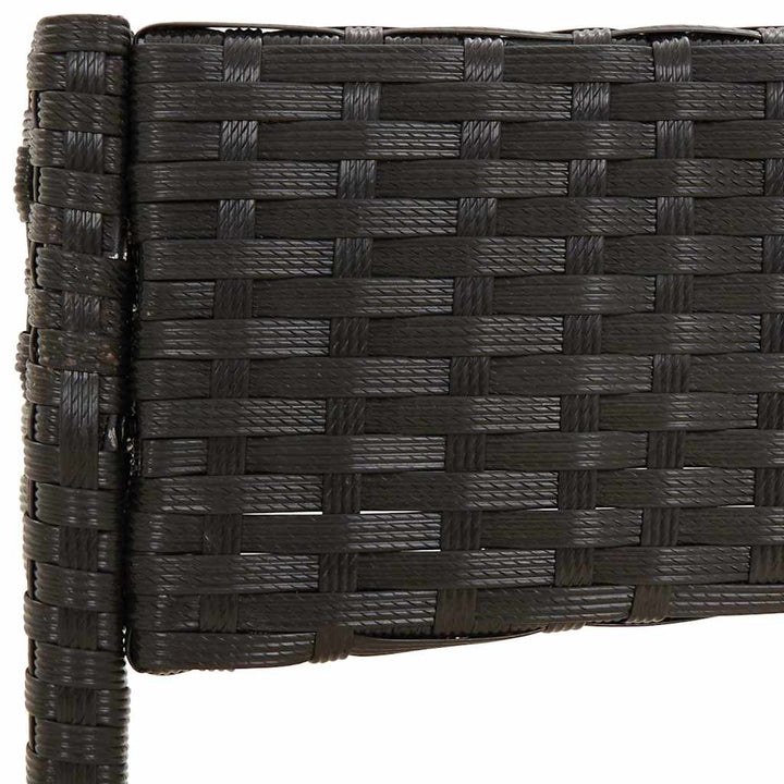Set Mobilier Relaxare Grădină 4 Piese Cu Perne Poliratan Negru