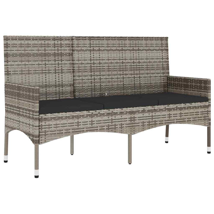 Set Mobilier De Grădină Cu Perne, 4 Piese, , Poliratan