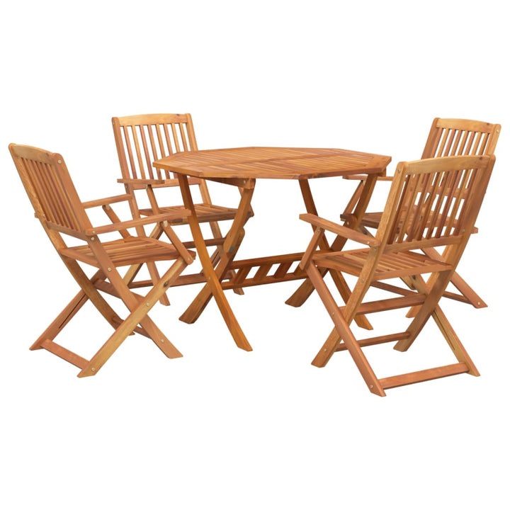 Set Mobilier De Grădină, 5 Piese, Lemn Masiv De Acacia