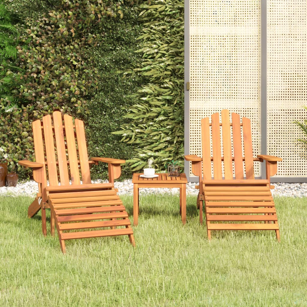 Set Mobilier De Grădină Adirondack, 3 Piese, Lemn Masiv Acacia