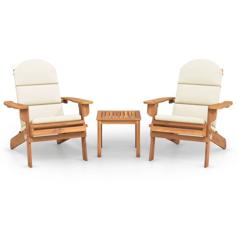Set Mobilier De Grădină Adirondack, 3 Piese, Lemn Masiv Acacia
