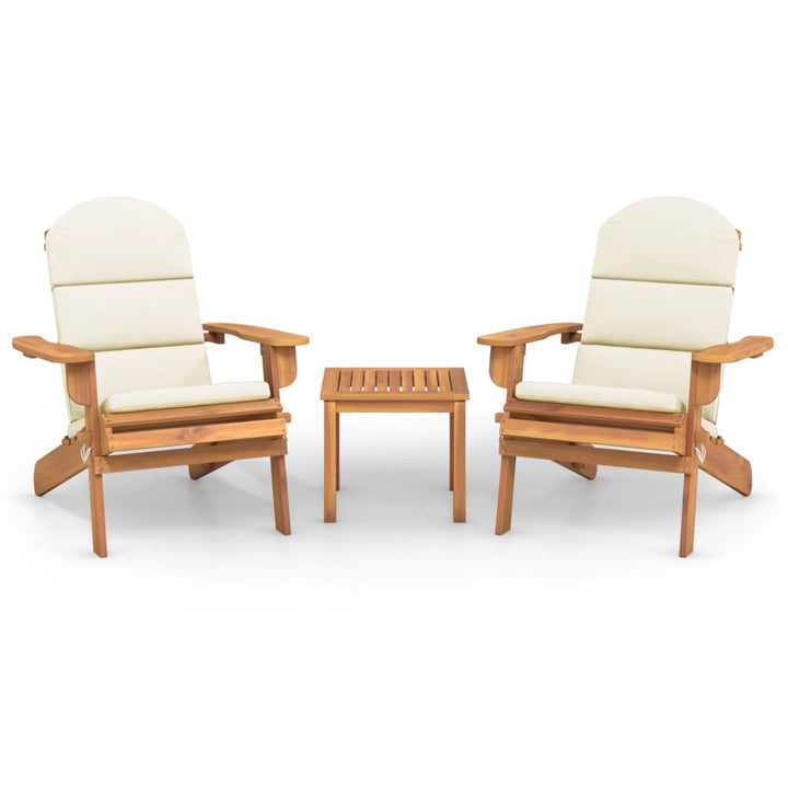 Set Mobilier De Grădină Adirondack, 3 Piese, Lemn Masiv Acacia