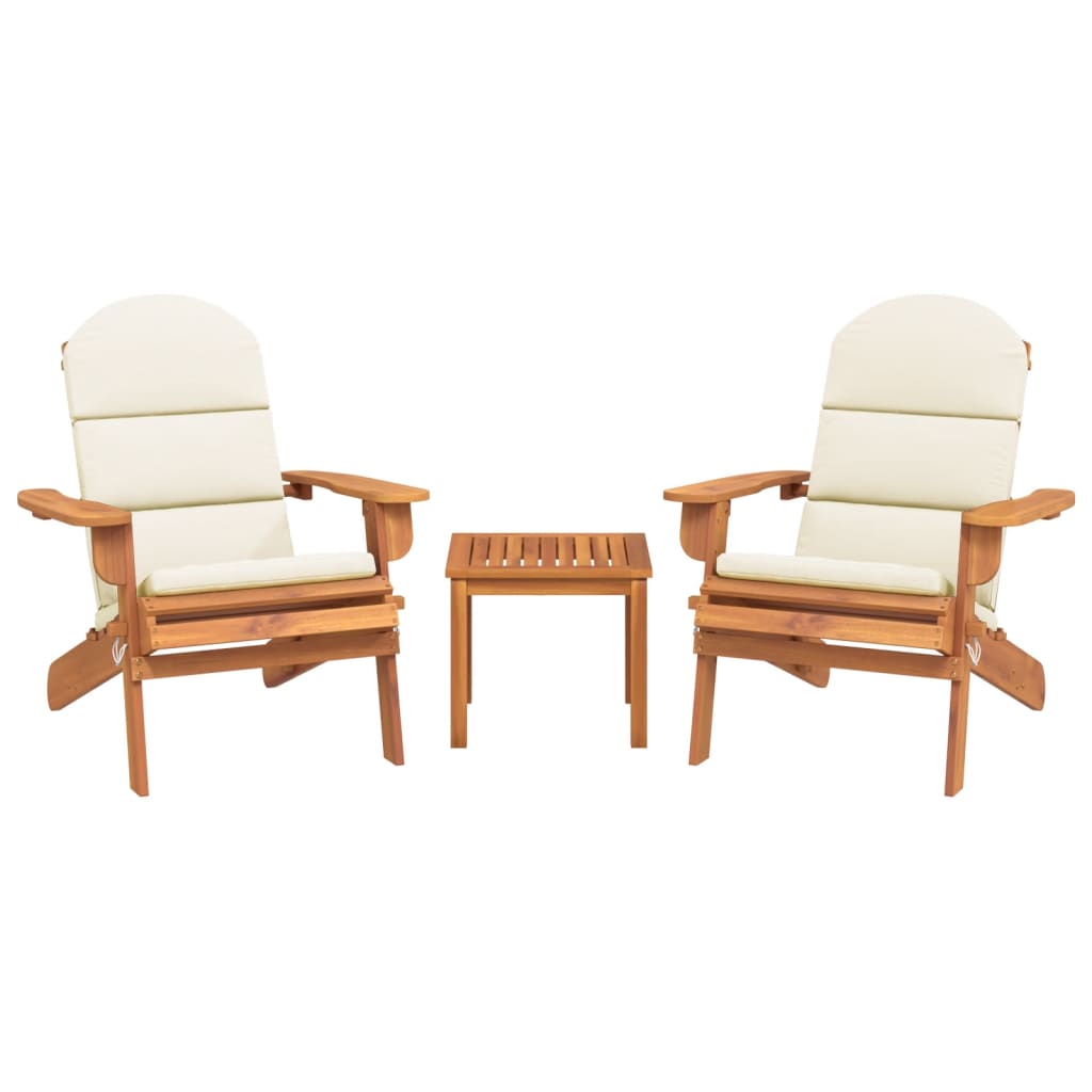 Set Mobilier De Grădină Adirondack, 3 Piese, Lemn Masiv Acacia