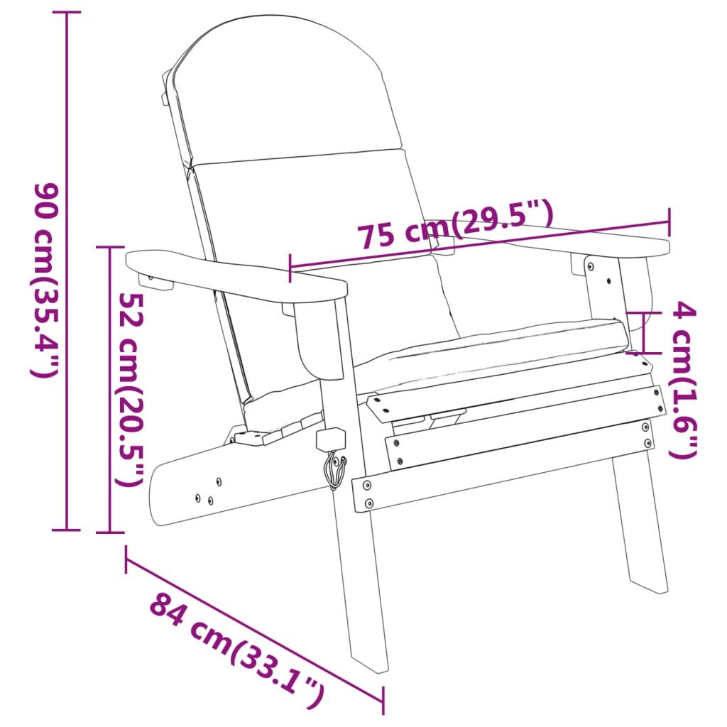 Set Mobilier De Grădină Adirondack, 3 Piese, Lemn Masiv Acacia