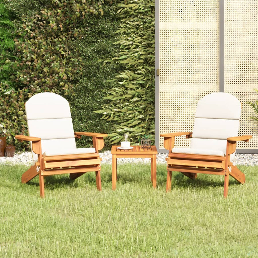 Set Mobilier De Grădină Adirondack, 3 Piese, Lemn Masiv Acacia