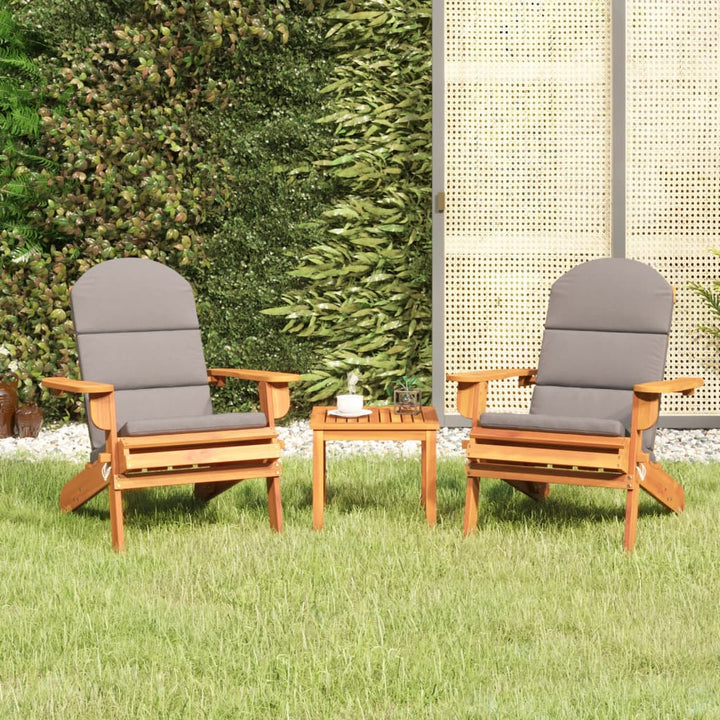 Set Mobilier De Grădină Adirondack, 3 Piese, Lemn Masiv Acacia