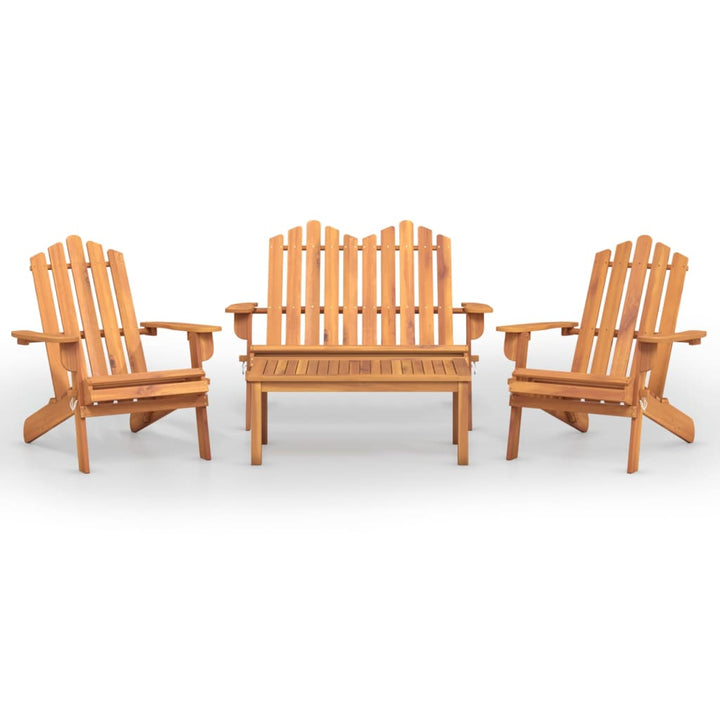 Set Mobilier De Grădină Adirondack, 4 Piese, Lemn Masiv Acacia