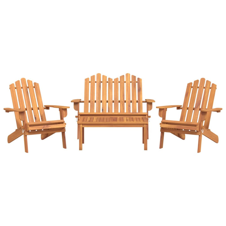 Set Mobilier De Grădină Adirondack, 4 Piese, Lemn Masiv Acacia