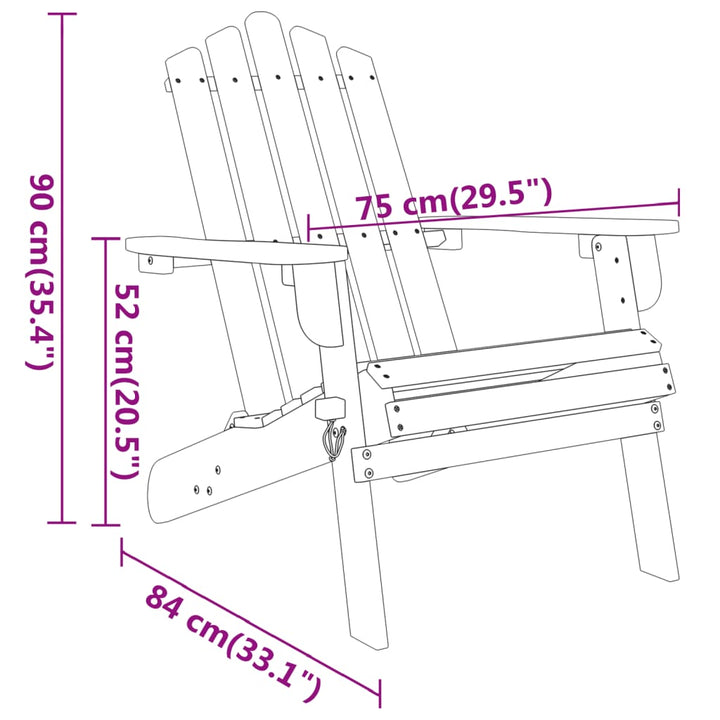 Set Mobilier De Grădină Adirondack, 4 Piese, Lemn Masiv Acacia