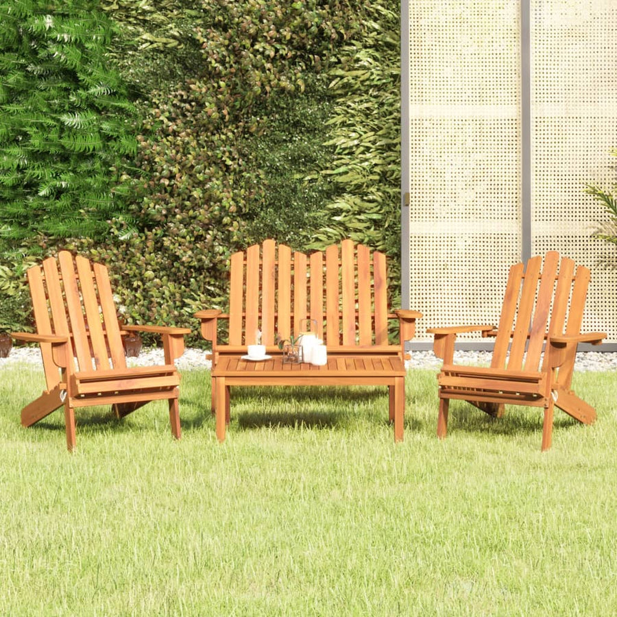 Set Mobilier De Grădină Adirondack, 4 Piese, Lemn Masiv Acacia