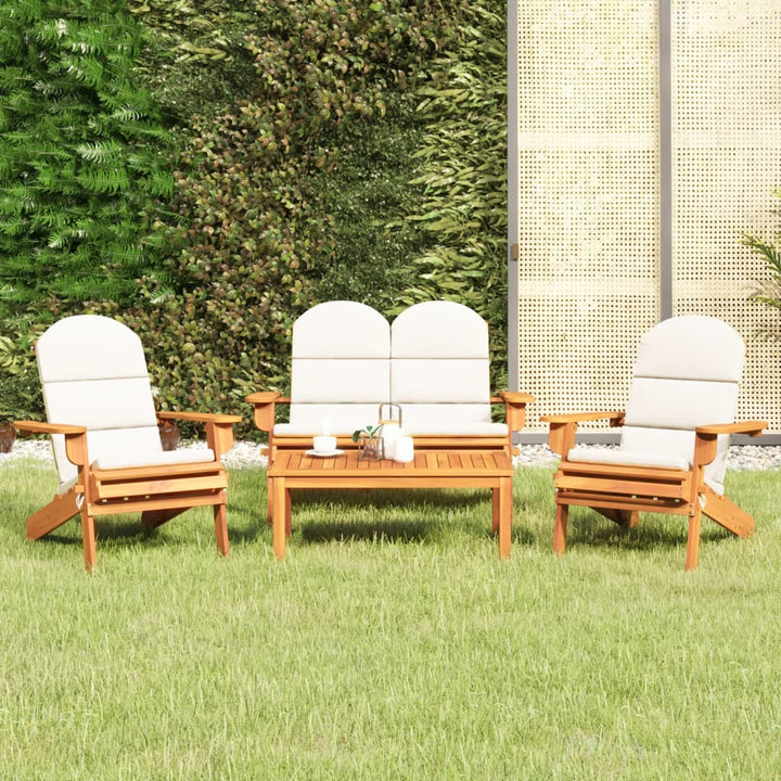 Set Mobilier De Grădină Adirondack, 4 Piese, Lemn Masiv Acacia
