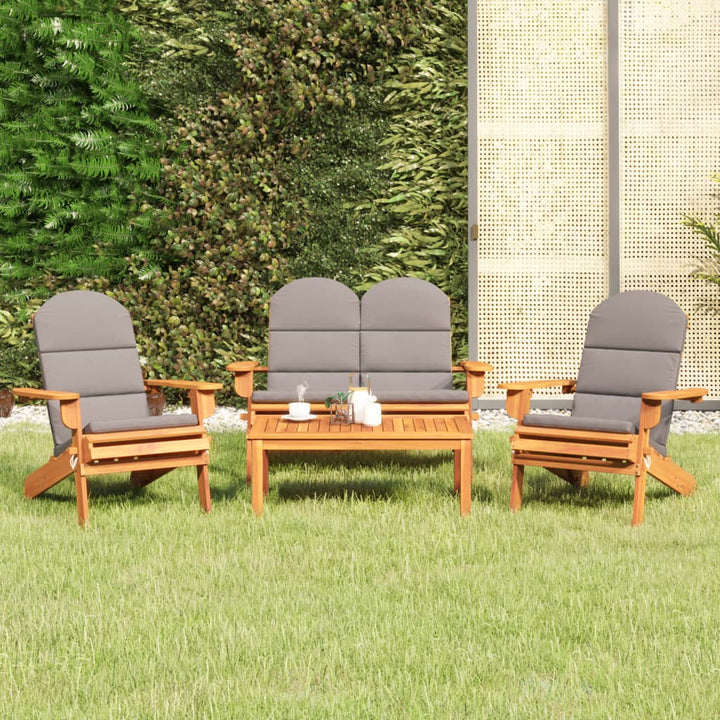 Set Mobilier De Grădină Adirondack, 4 Piese, Lemn Masiv Acacia