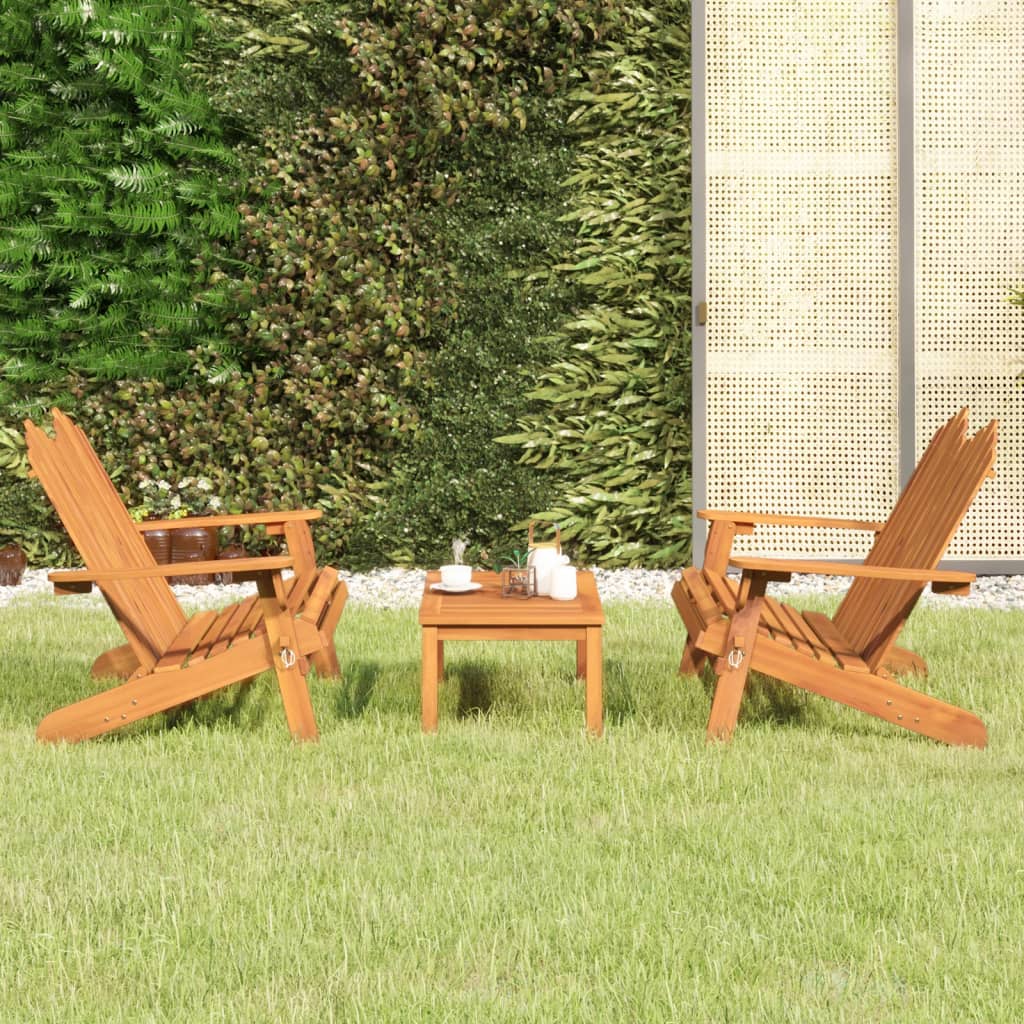 Set Mobilier De Grădină Adirondack, 4 Piese, Lemn Masiv Acacia