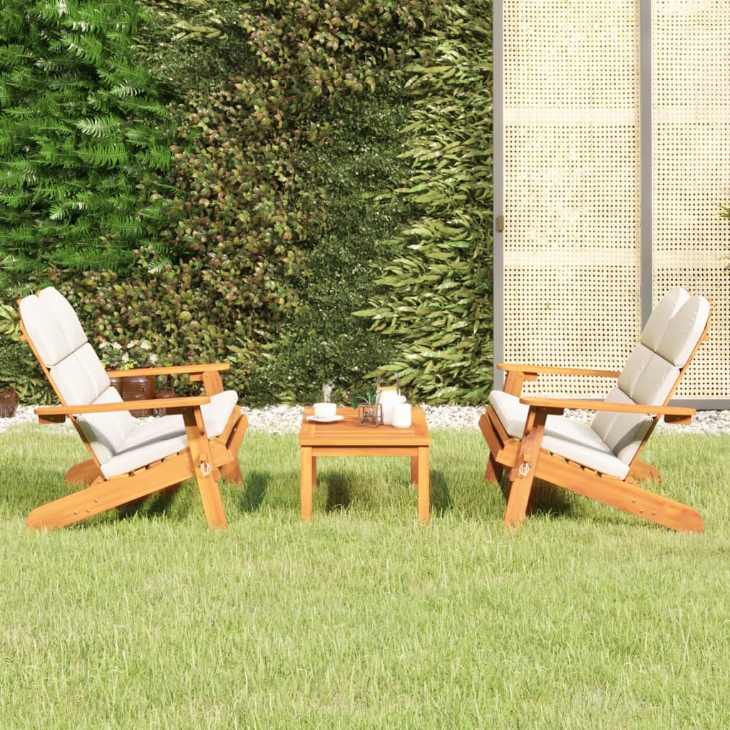 Set Mobilier De Grădină Adirondack, 4 Piese, Lemn Masiv Acacia