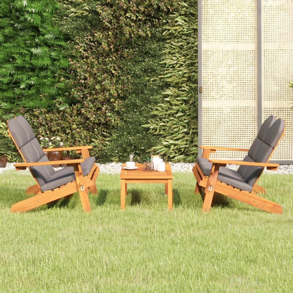 Set Mobilier De Grădină Adirondack, 4 Piese, Lemn Masiv Acacia