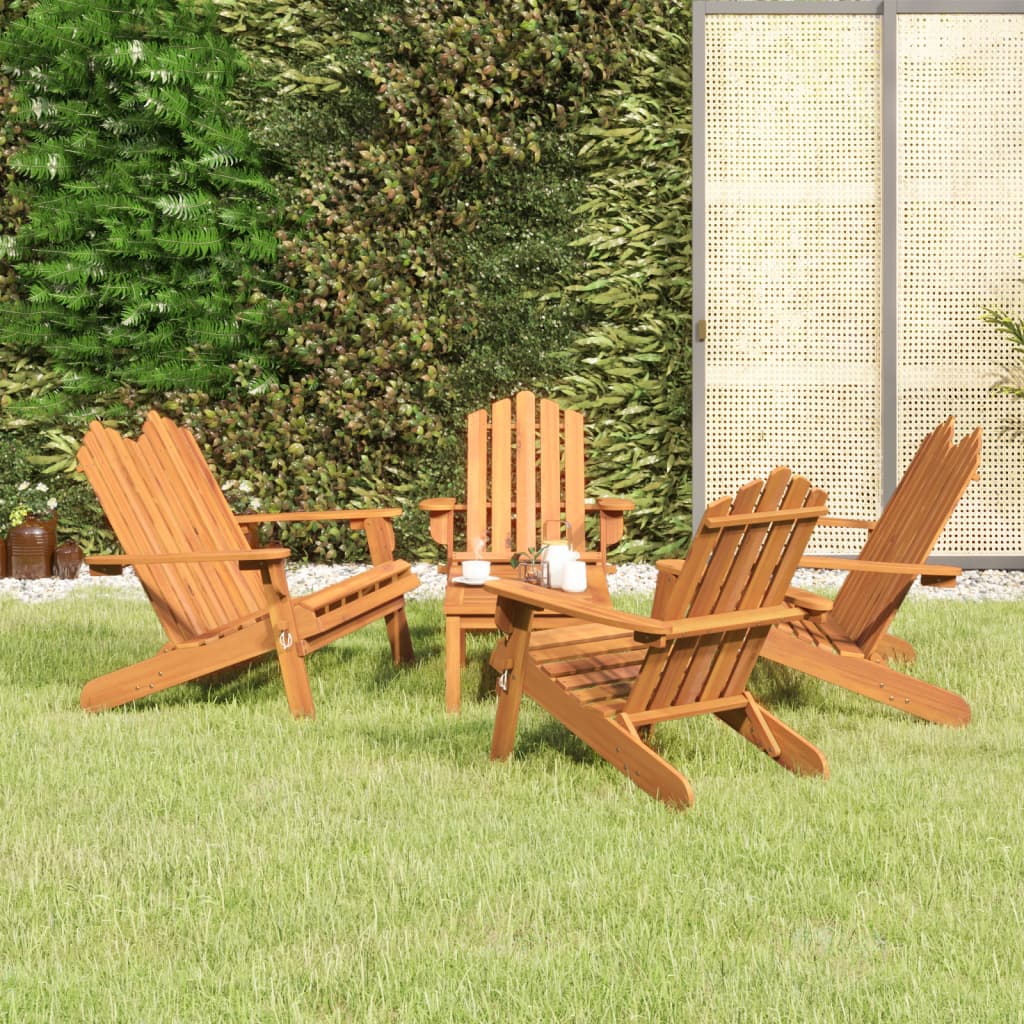 Set Mobilier De Grădină Adirondack, 4 Piese, Lemn Masiv Acacia