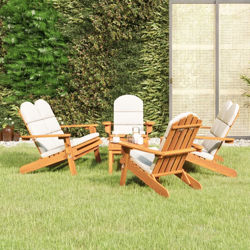 Set Mobilier De Grădină Adirondack, 4 Piese, Lemn Masiv Acacia