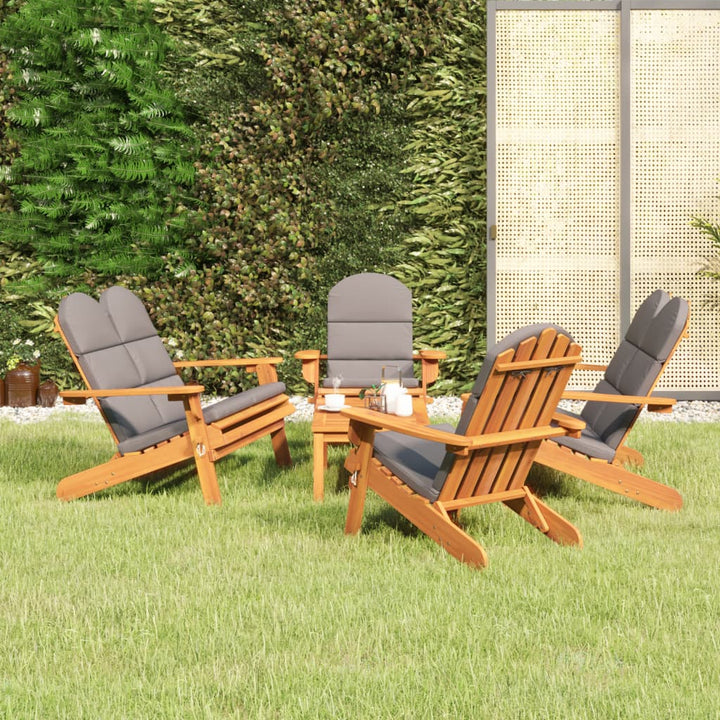 Set Mobilier De Grădină Adirondack, 4 Piese, Lemn Masiv Acacia