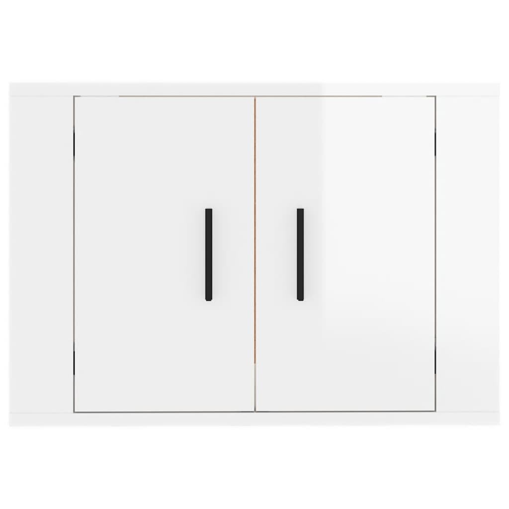 Dulap Tv Montat Pe Perete, Alb Extralucios, 57X34,5X Alb Foarte Lucios