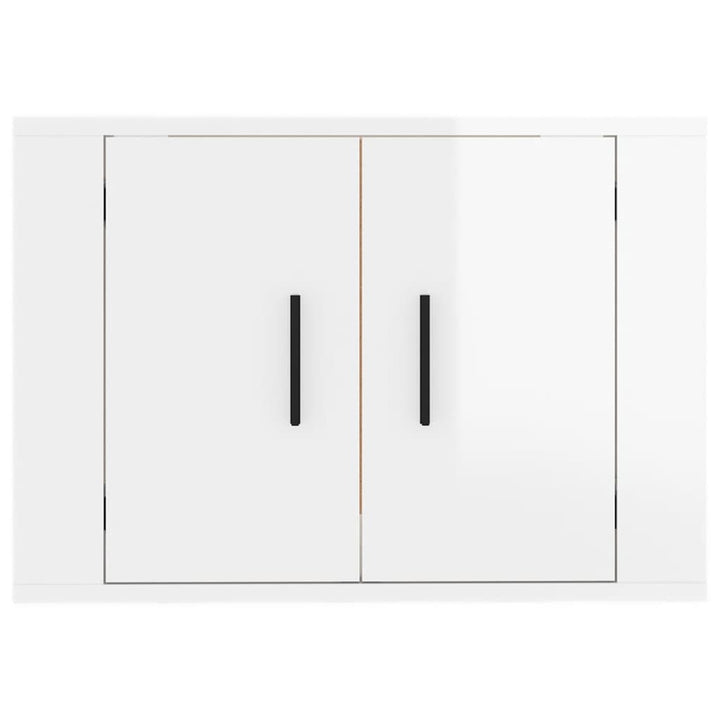 Dulap Tv Montat Pe Perete, Alb Extralucios, 57X34,5X Alb Foarte Lucios
