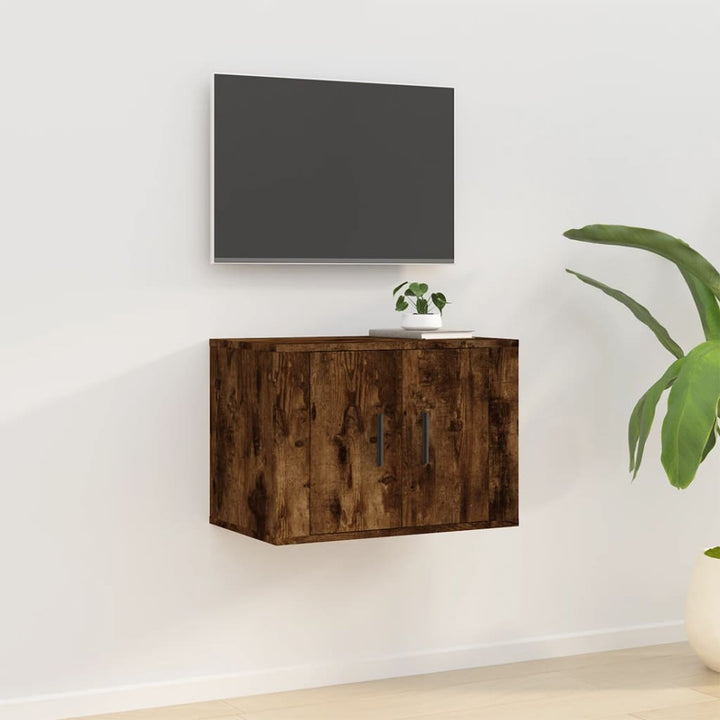Dulap Tv Montat Pe Perete, Stejar Fumuriu, 40X34,5X Stejar Afumat