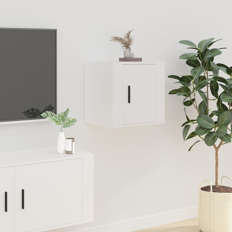 Dulap Tv Montat Pe Perete, , 40X34,5X Alb